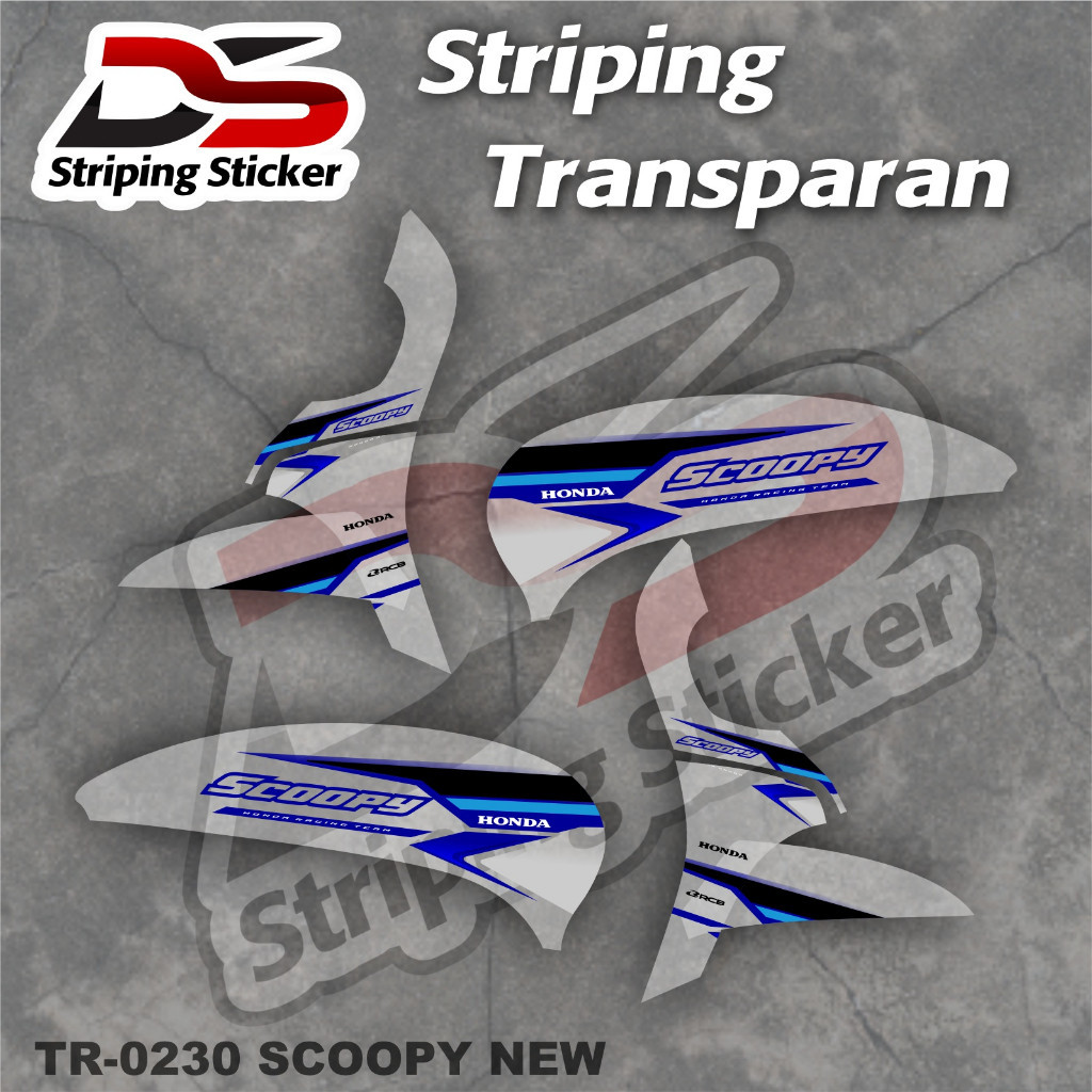 Striping Transparent Sticker UV Scoopy new (TR-0230) List of Motorcycle ...