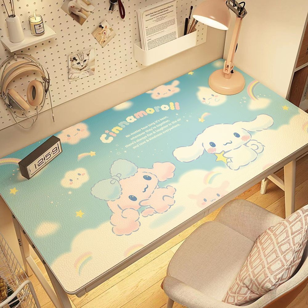 Student desk mat 【1182人收藏】大耳狗皮革桌垫宿舍装饰桌面垫库洛米餐桌垫卧室化妆台面垫可定制 | Shopee Malaysia