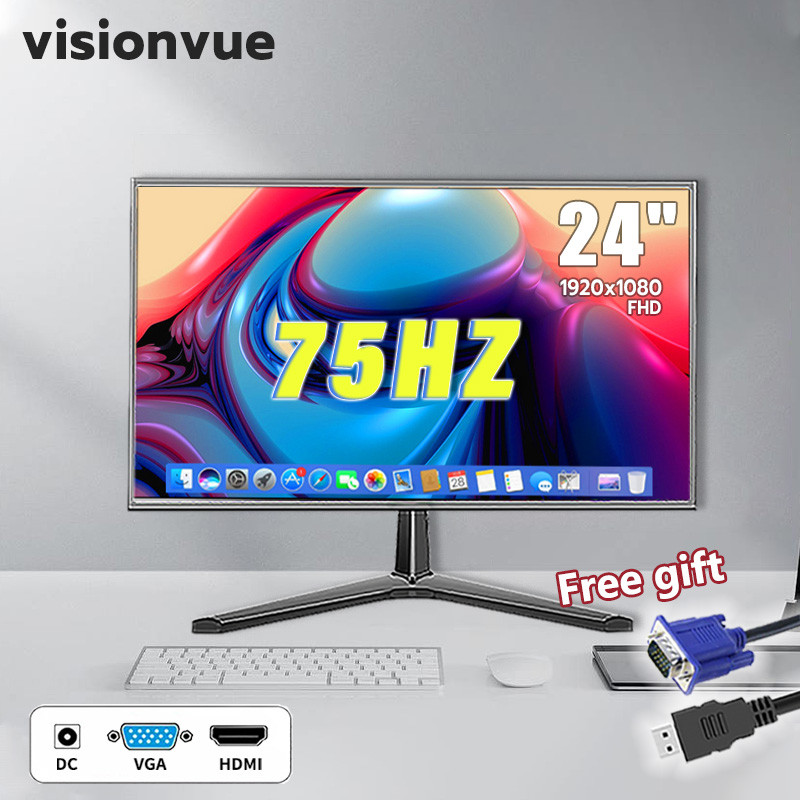 New Monitor LED 24inch (computer monitor) Gaming FHD VGA/HDMI Gaming ...