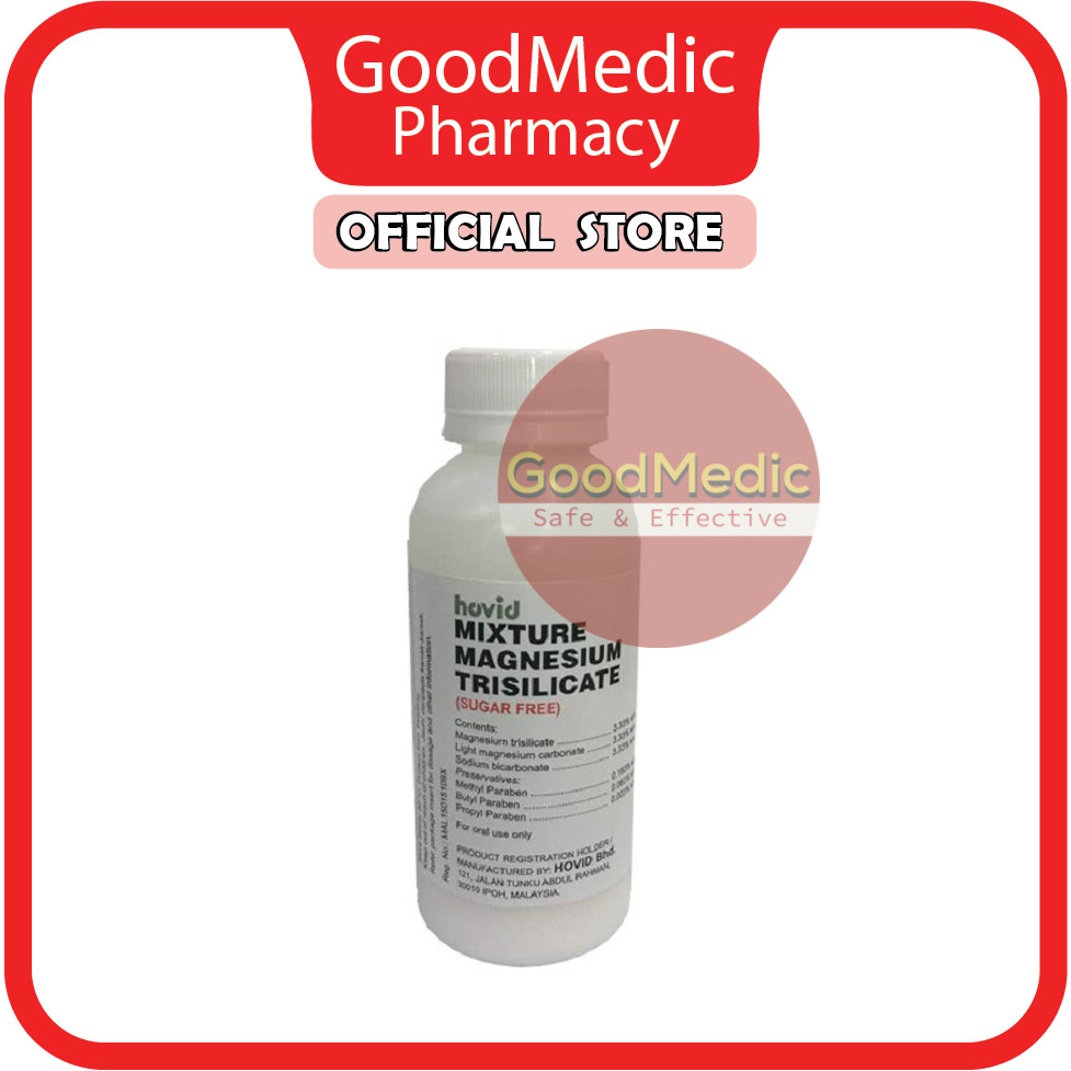 HOVID MIXTURE MAGNESIUM TRISILICATE (MMT) 120ML (EXP: 03/2027) Gastric ...