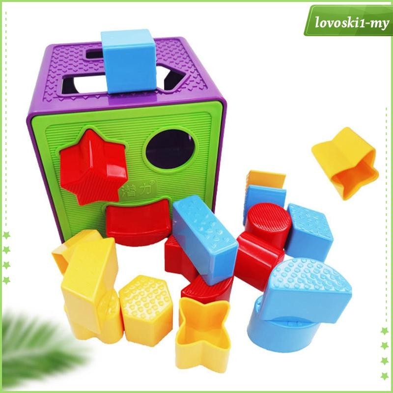 [LovoskibcMY] Shape Sorter Shape Sorting Cube Toy Box for Preschool ...