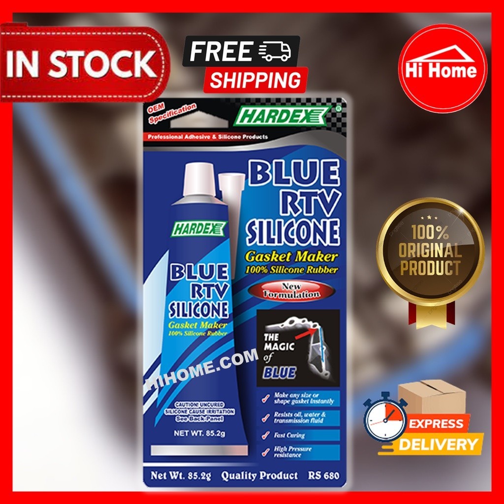 HARDEX RS680 Blue RTV Silicone Gasket Maker 85.2g Silicone Rubber 粘合胶 |  Shopee Malaysia