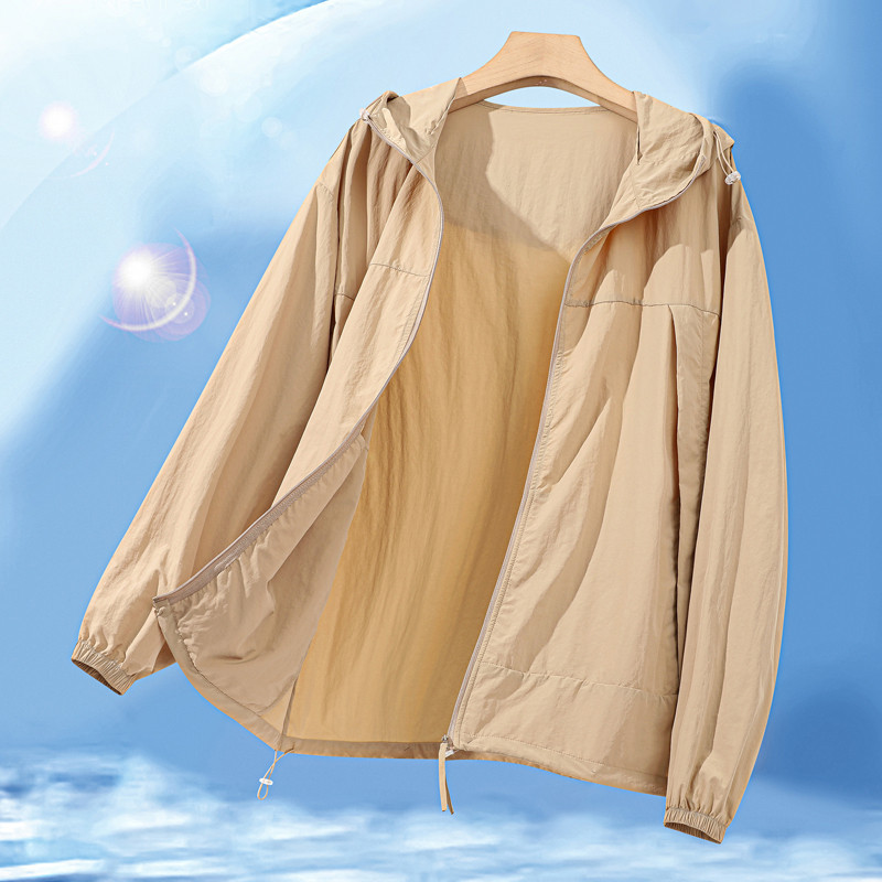 Long Sleeve Hooded Jacket Light Breathable Waterproof Jacket Women's ...