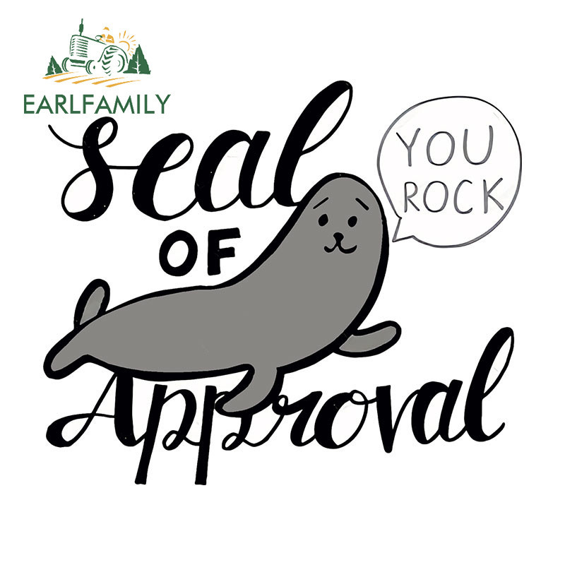 EARLFAMILY 13cm x 11.0cm Seal Car Sticker Personality Artistic Bully