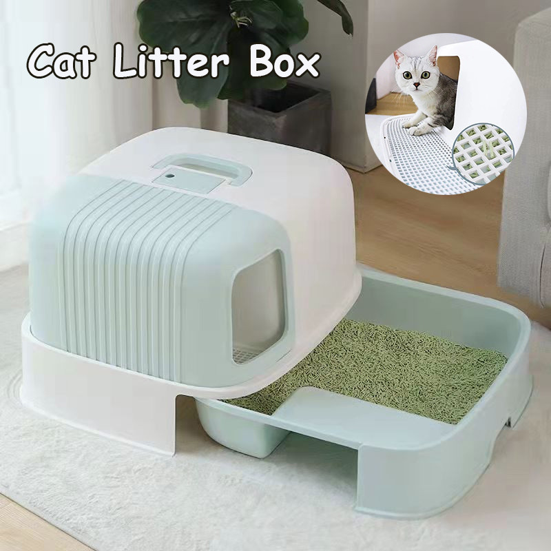 Cat Litter Box with Drawers Large Space Odor Proof and Splashproof ...