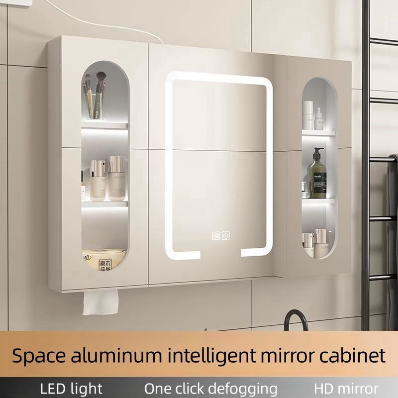 Aluminum Bathroom Cabinet With Mirror Storage Hanging Cabinet Wall ...