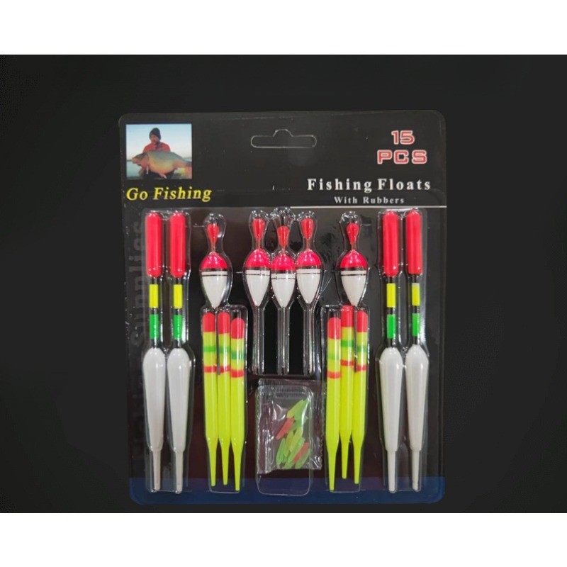Fish float set, cassette plastic fish float, a full set of 15, a ...