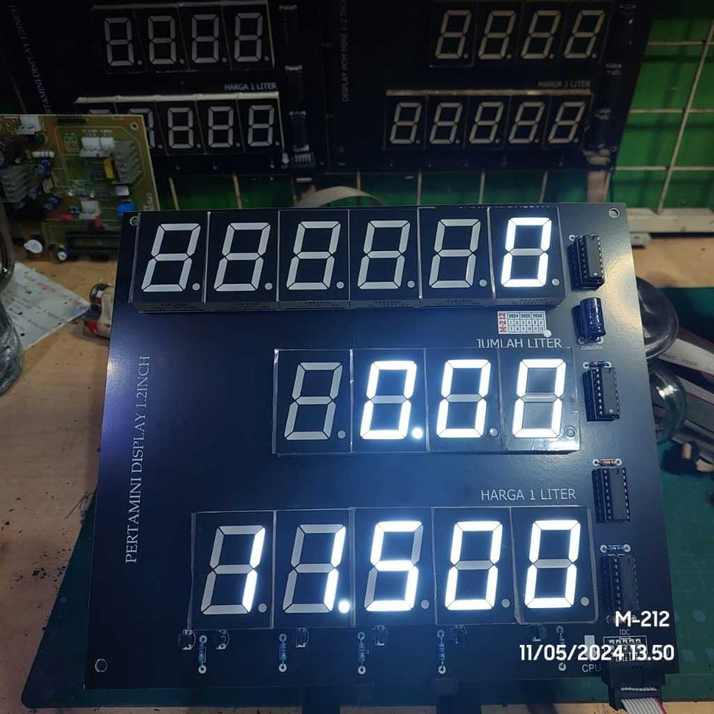 PUTIH LAYAR Pertamini Display Pom Mini Seven Segment 1.2 Inch Bright ...