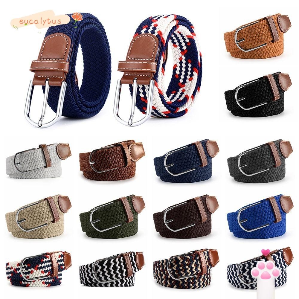 EU-FASHION Canvas Belts, Weaving Elasticated Fabric Braided Stretch ...