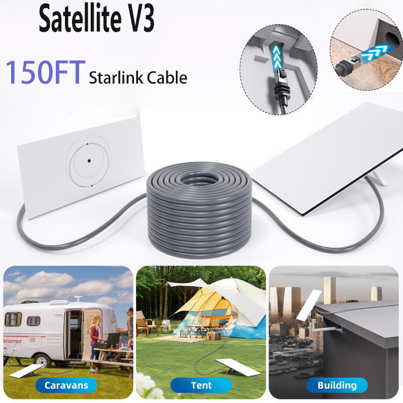 Starlink Cable Extension  Replacement Plug and Dish For Starlink