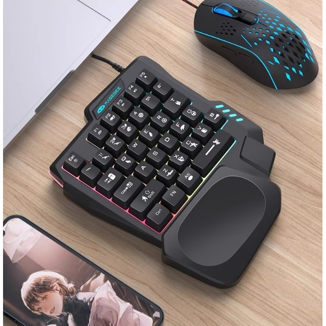 MAGEGEE TS31 USB Keyboard One-handed Wired 35 Keys Luminous Gaming ...