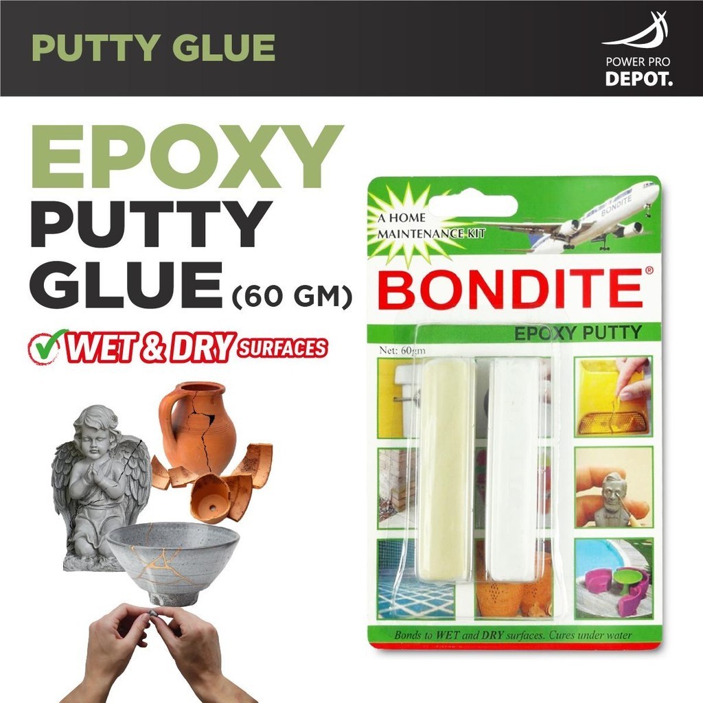 60gm Bondite Epoxy Putty Glue | Adhesive Multipurpose Repair | Your ...