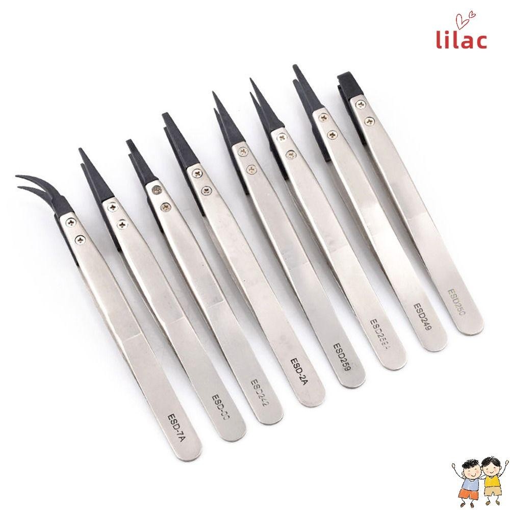 LAC ESD Tweezers Conductive Hand Tool Parts Stainless Steel | Shopee ...
