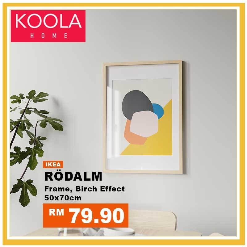 KOOLA RODALM IKEA Photo Frame 50x70 Size Besar Birch Effect 3cm Tebal ...