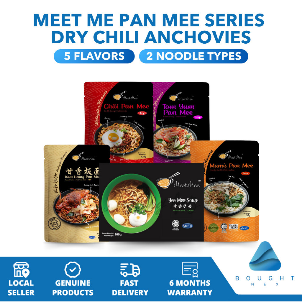 [HALAL] MEET MEE Pan Mee Series Dry Chili Anchovies Ikan Bilis Soup ...