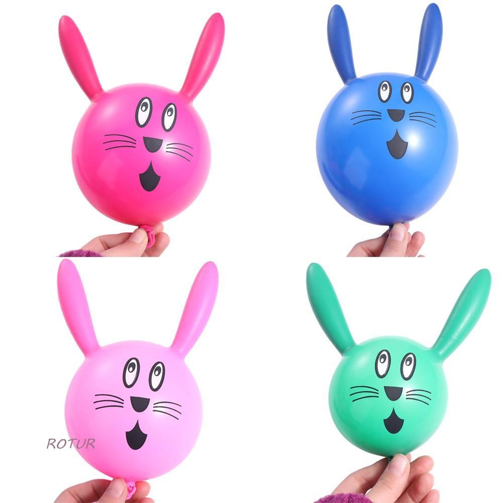 ROTUR 10pcs Cute Rabbit Latex Balloons, 12 Inch Inflatable Ball Rabbit ...