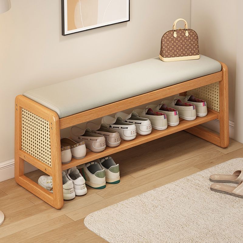 New Chinese style shoe stool door can be seated single-layer shoe rack ...