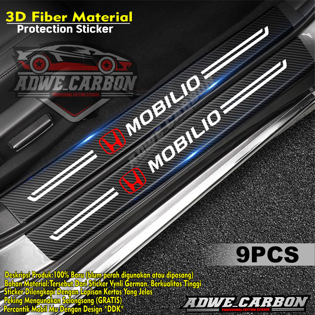 Mobilio CAR STICKER HONDA MOBILIO RS CARBON 3D CAR SAFETY STICKER ...