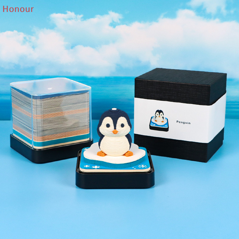 [Honour] 3D Notepad Kawaii Penguins No Calendar Paper Model 288Sheets ...
