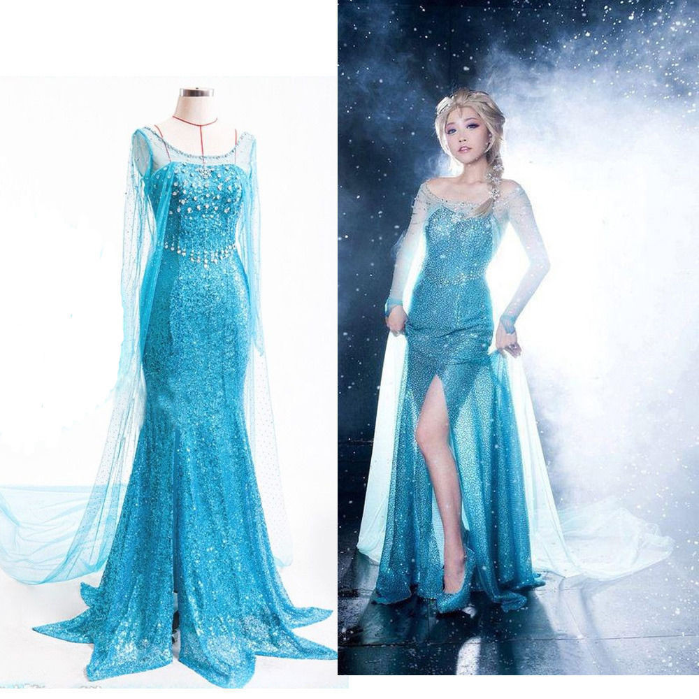 Halloween Frozen Adult Dress Princess Elsa Stage Wedding Dress Dress ...