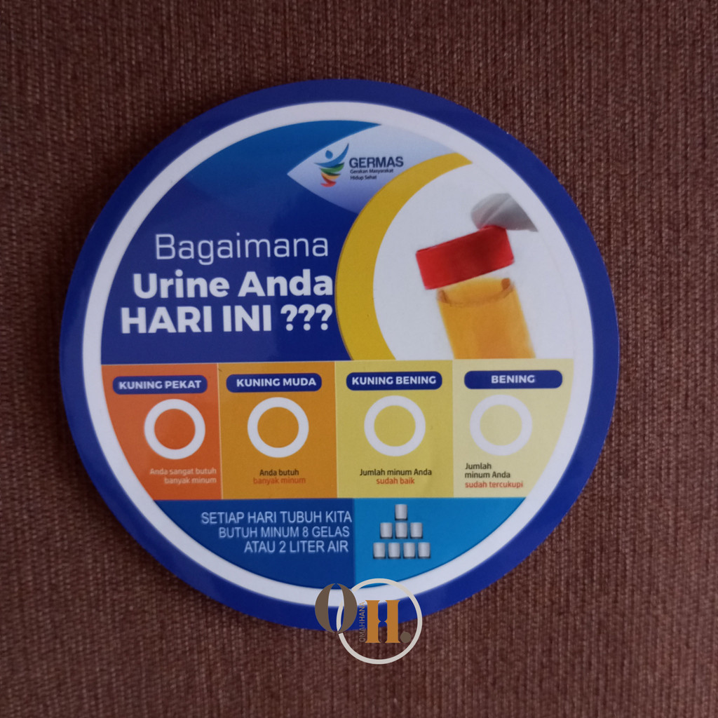 Sticker How Your Urine Is Urine Indicator Sticker Vinyl Sticker Glossy Lamination Shopee