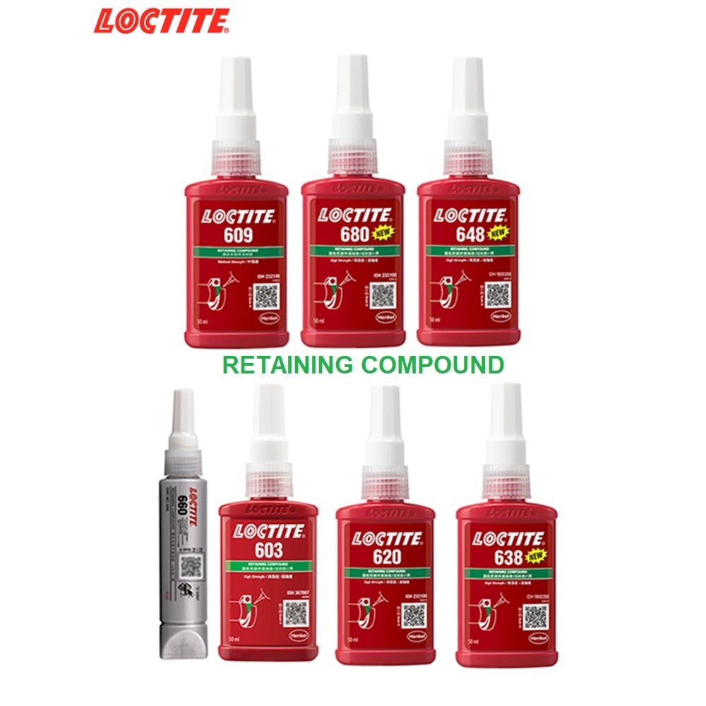 【New Ready Stock】*LOCTITE RETAINING COMPOUND 50ML 603, 609, 620, 638