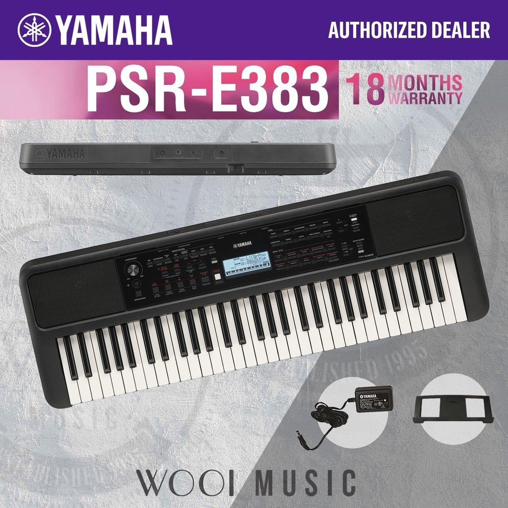 Yamaha PSR-E383 Portable Keyboard 61 Keys (E383 / PSR E383) | Shopee ...