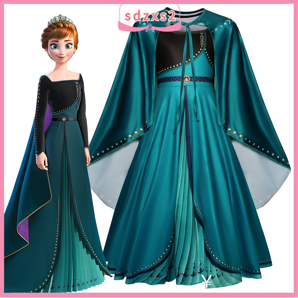 Movies Frozen 2 Princess Anna Dress Children Halloween Christmas Party ...