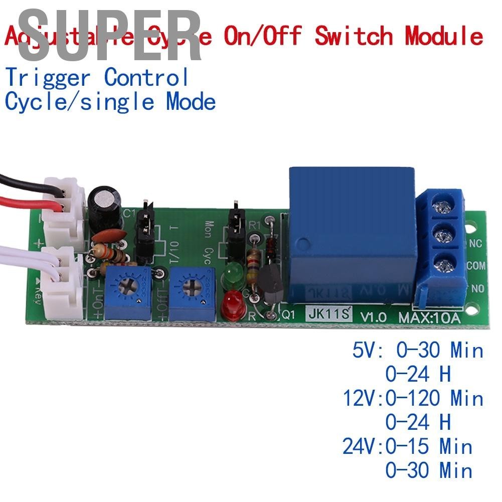 DC 5V 12V 24V Cycle Timer Delay On/Off Switch Relay Module | Shopee ...