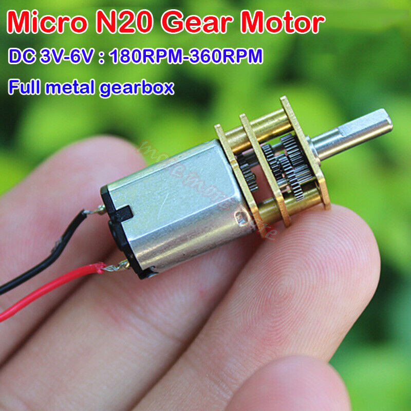 12mm 3V 4.5V 5V 6V 12V N20 Mini Motor De Engranaje DC Pequeño Para