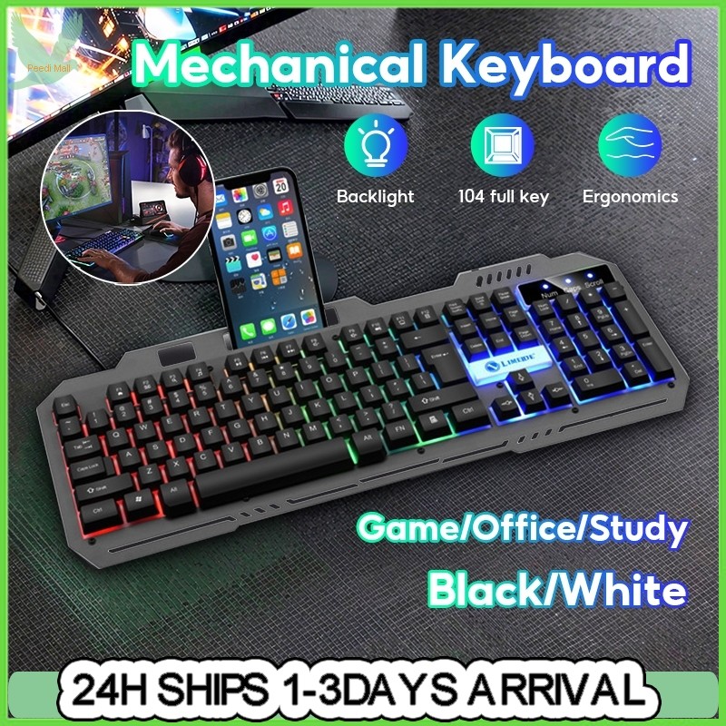 Gaming Keyboard Mechanical Keyboards Mouse Rainbow LED Backlight Gaming ...