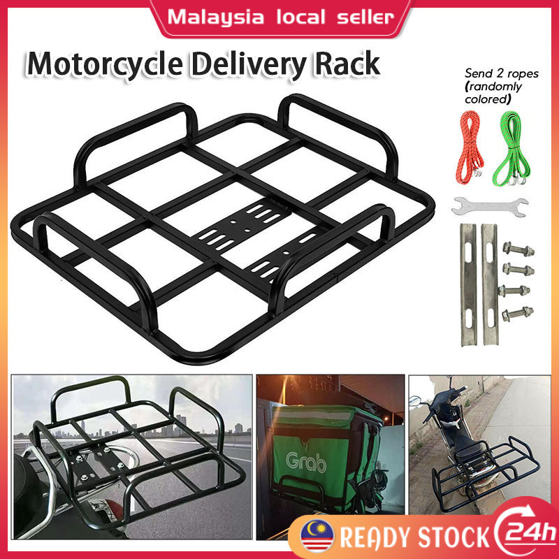 Motorcycle Cargo Rack Delivery Bag Rack Motorcycle Delivery Rack Food ...
