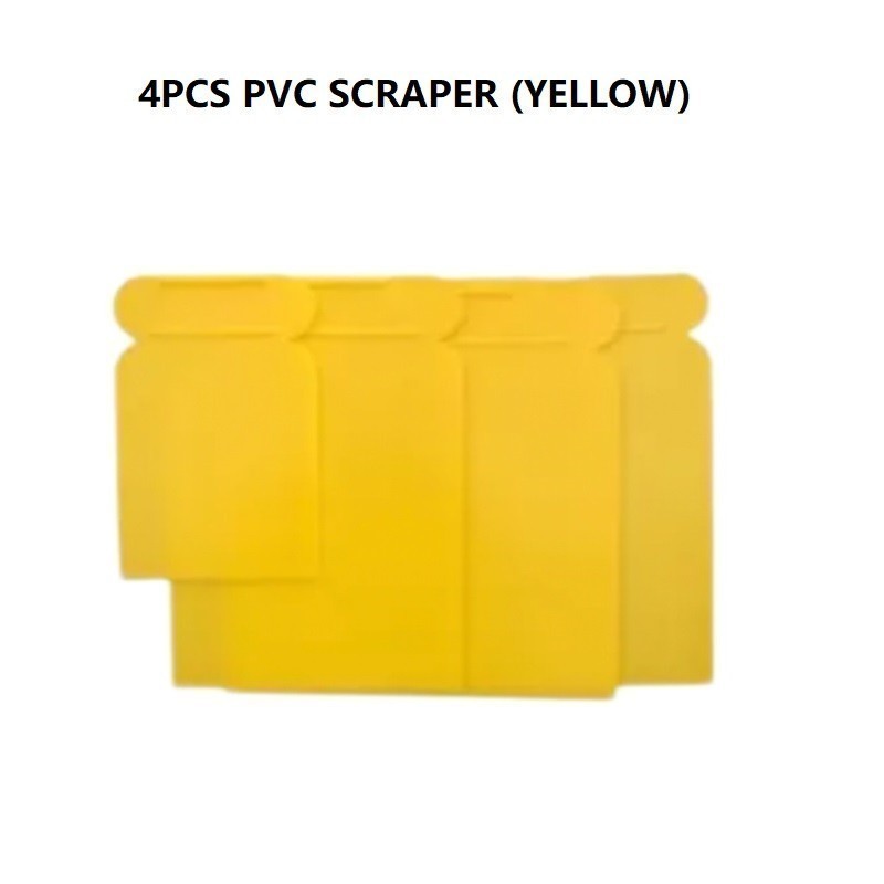 [1 SET] 4pcs PVC Scraper [Yellow] | Shopee Malaysia
