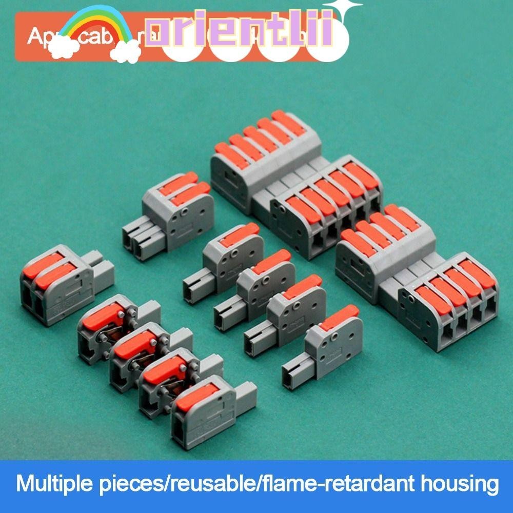 Orientliiy Quick Terminal Block Mini Universal Wire Connector Quick Electrical Cable Splice 0445