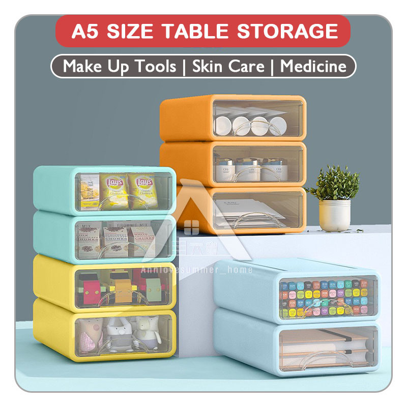 【𝗔𝗦𝗛】Muji Stackable Desk Organizer【A5 Size】Table Desktop Drawer Storage ...