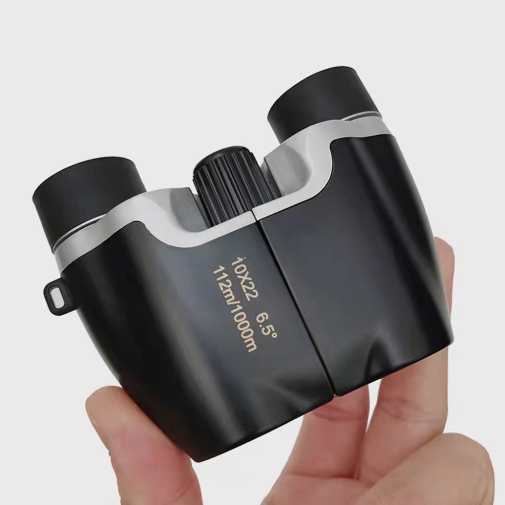 Low Light Visible Binoculars 10X22 Portable All Optical Telescope, High