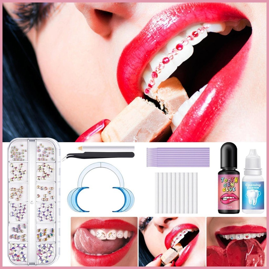 Tooth Gem Kit For Teeth Teeth Shiny Stickers 6 Styles And Colors ...