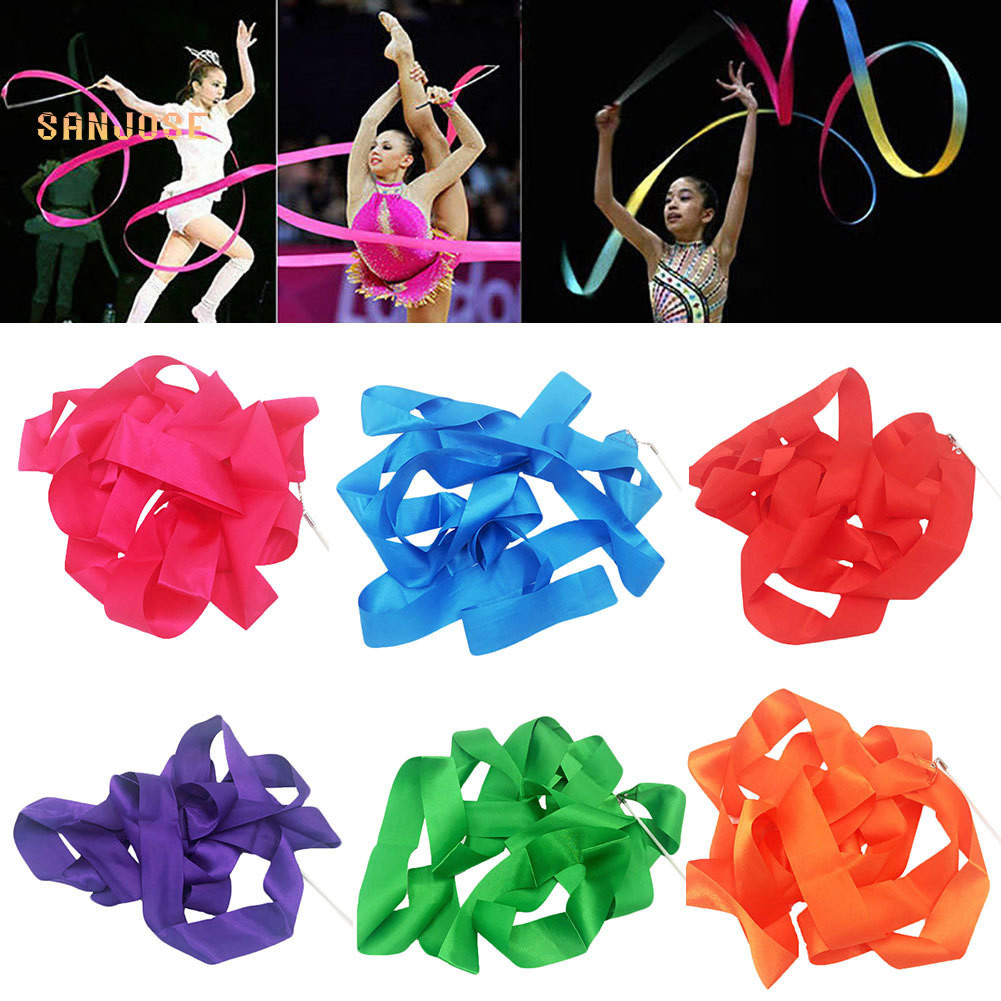 SJS-4M Dance Ribbon Strip Gym Rhythmic Art Gymnastic Ballet Streamer ...