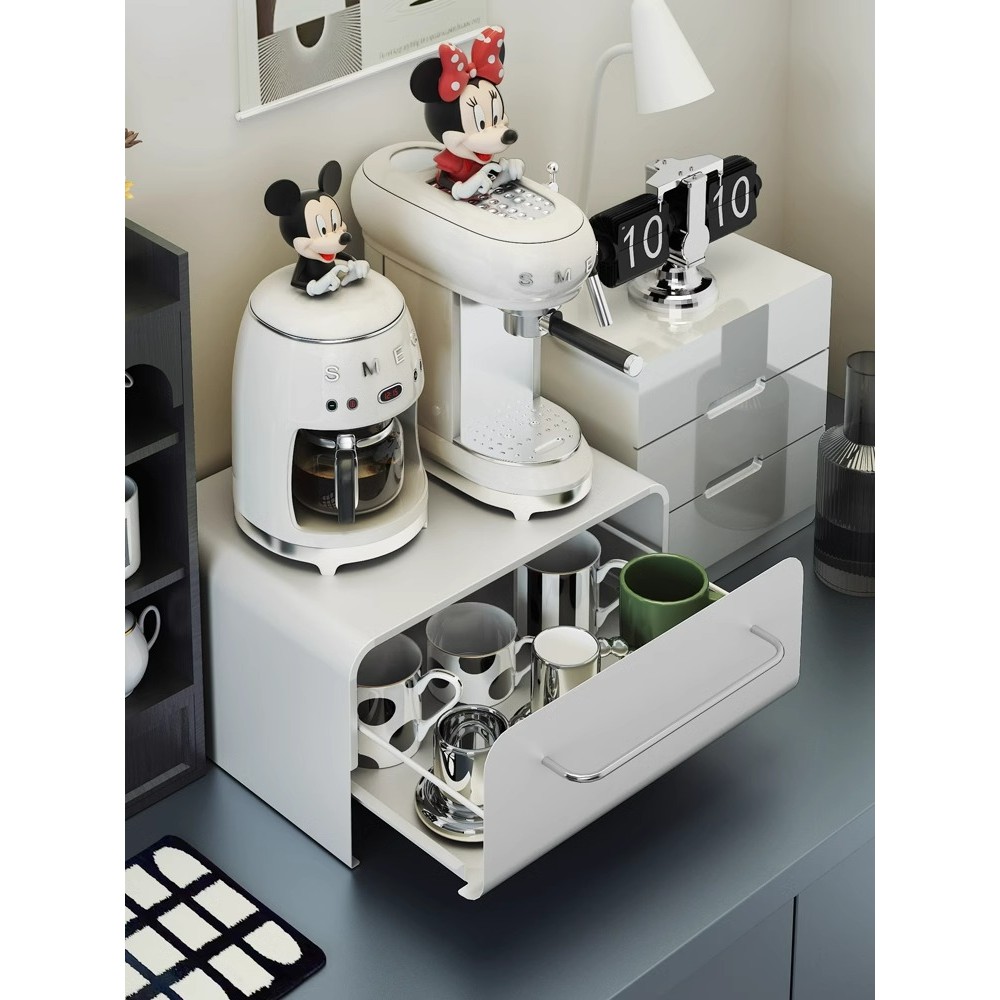 Coffee countertop rack desktop water cup drawer storage cabinet high ...