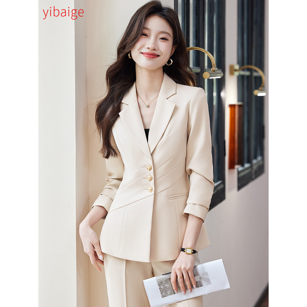 Womens Black Blazer Suit – Elegant Tailored Office Suit main image 0