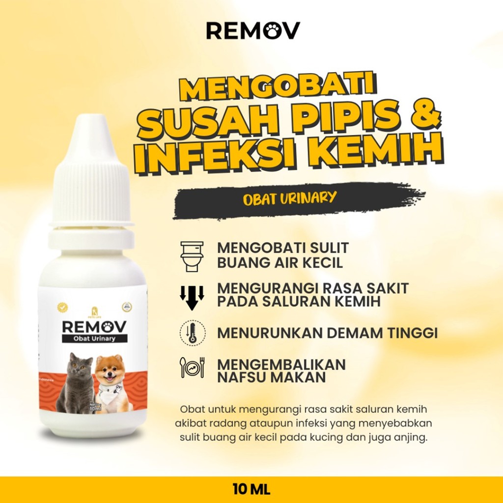 REMOV Cat Dog Urinary Medicine 10 ml Difficulty Urinating Urinary Pain ...