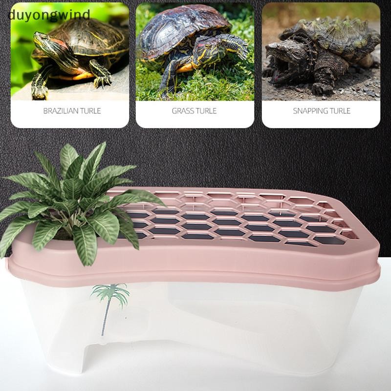 (duyongwind) Turtle Tortoise HabitatReptile Vivarium Box with Basking ...