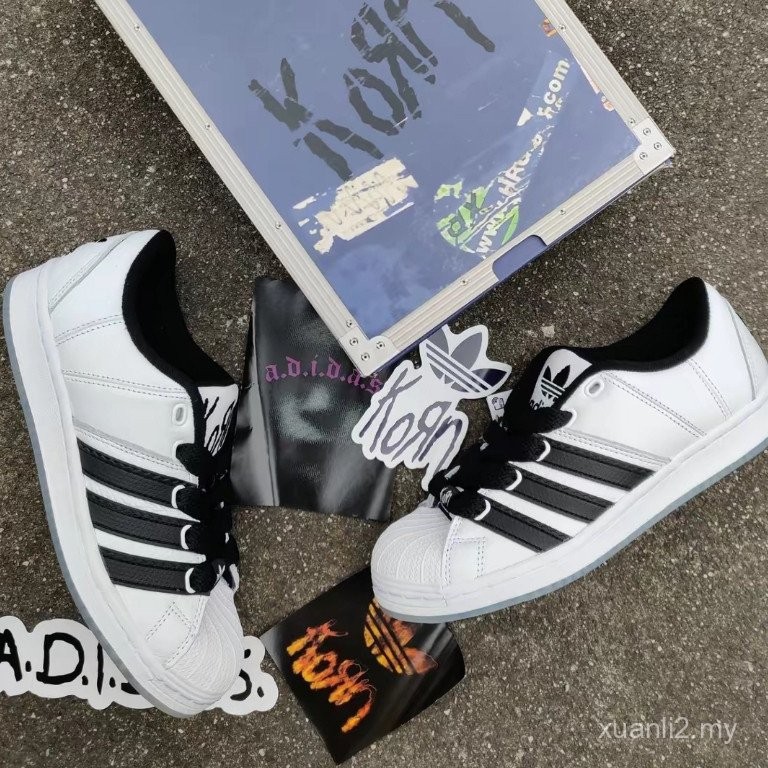 Adidas Originals Superstar X korn Heavyweight White Co berjenama Shell ...