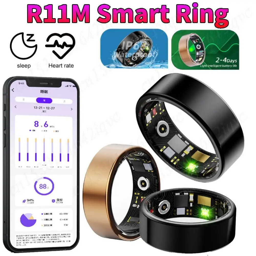 New R11M Smart Ring For Xiaomi Samsung Ring Sports Fitness Ring IP68 ...