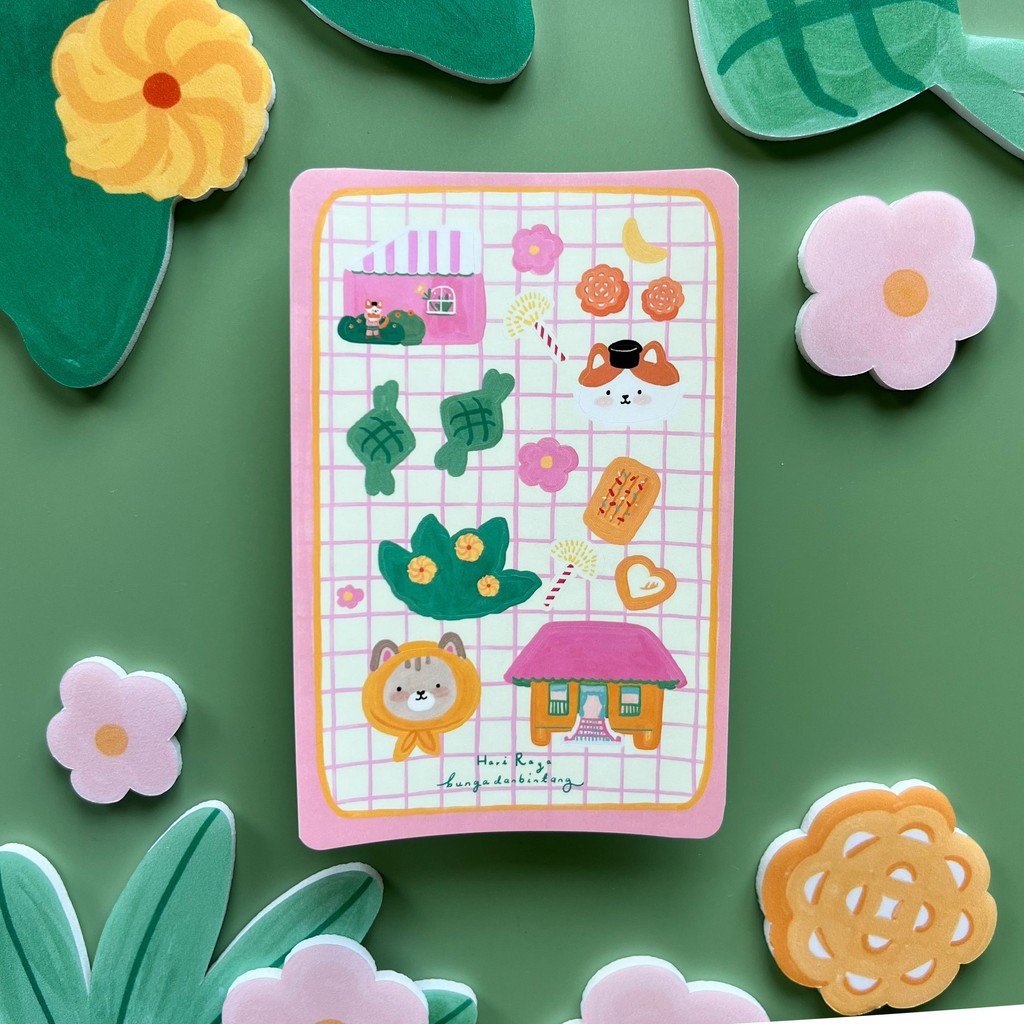 Hari Raya Waterproof Vinyl Sticker Sheet | Shopee Malaysia
