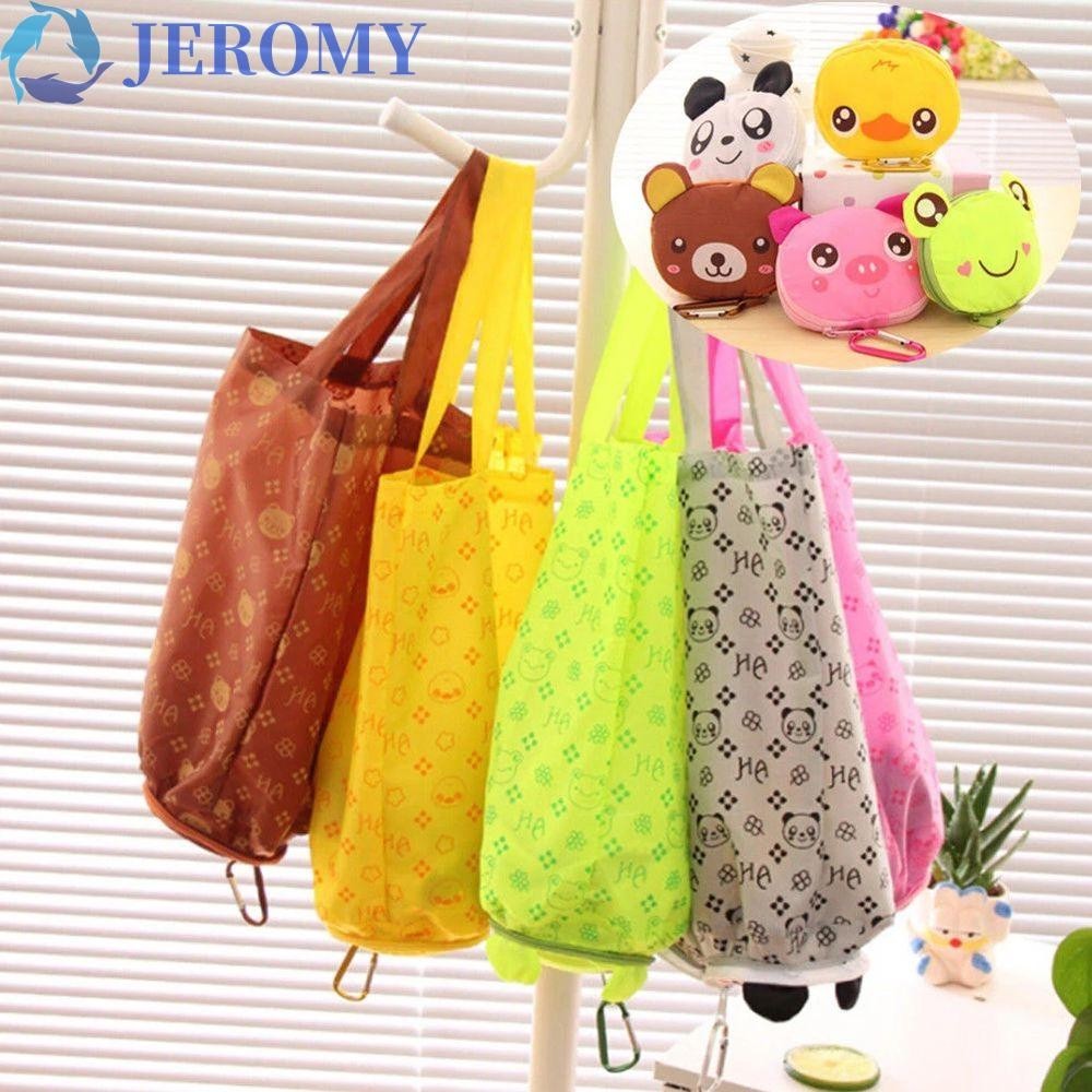 JEROMY Cartoon Shopping Bags Waterproof Duck Nylon Frog Panda Pig ...