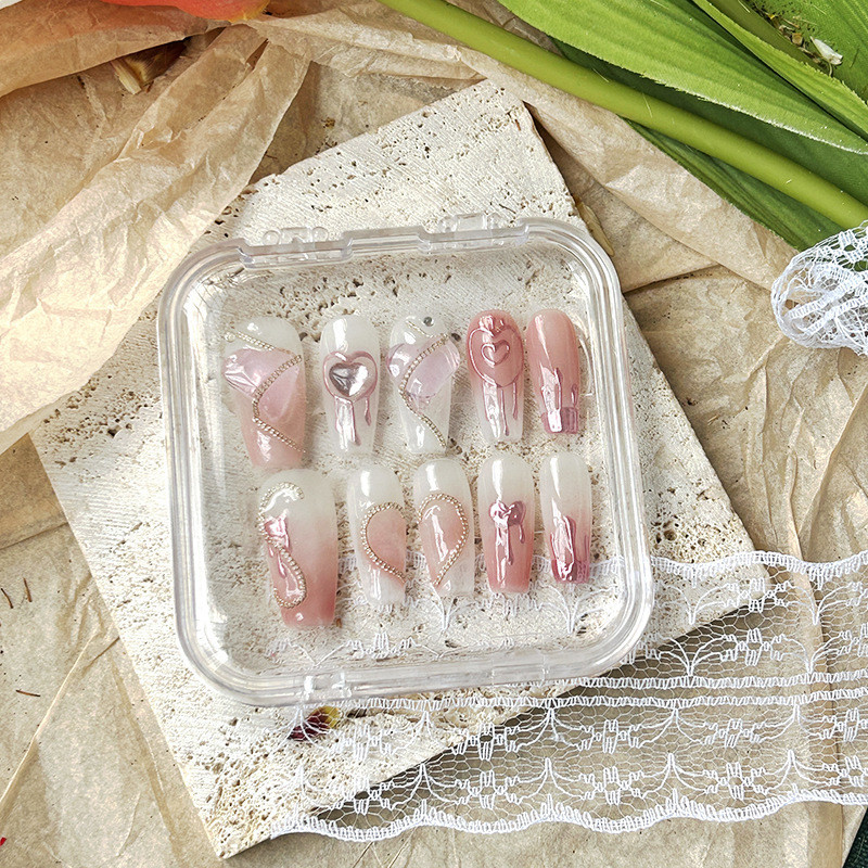 Transparent Nail Art Small Wearable Nail Handmade Nail Storage Box ...