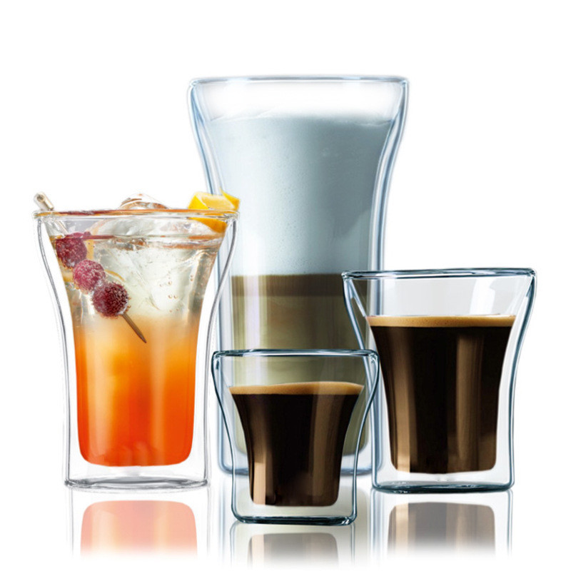 Double Layers Glass Cup bodum ASSAM double wall glasses for hot