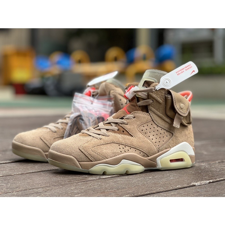 2024 Men s Travis Scott x Air Jordan 6 Retro Sneakers AJ6 Basketball Shoes 2 colors Shopee Malaysia