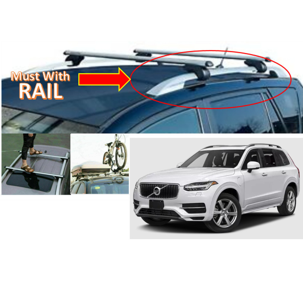 BS Volvo XC90 T8 (2018-Present) Aluminium Roof carrier Cross Bar Roof ...